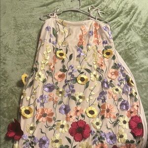 SHEIN Floral Embroidered Maxi Dress - Multicolor